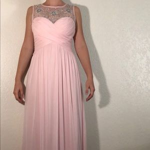 Long pink prom dress